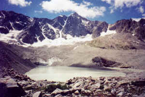 Lac et glacier d'Arsine